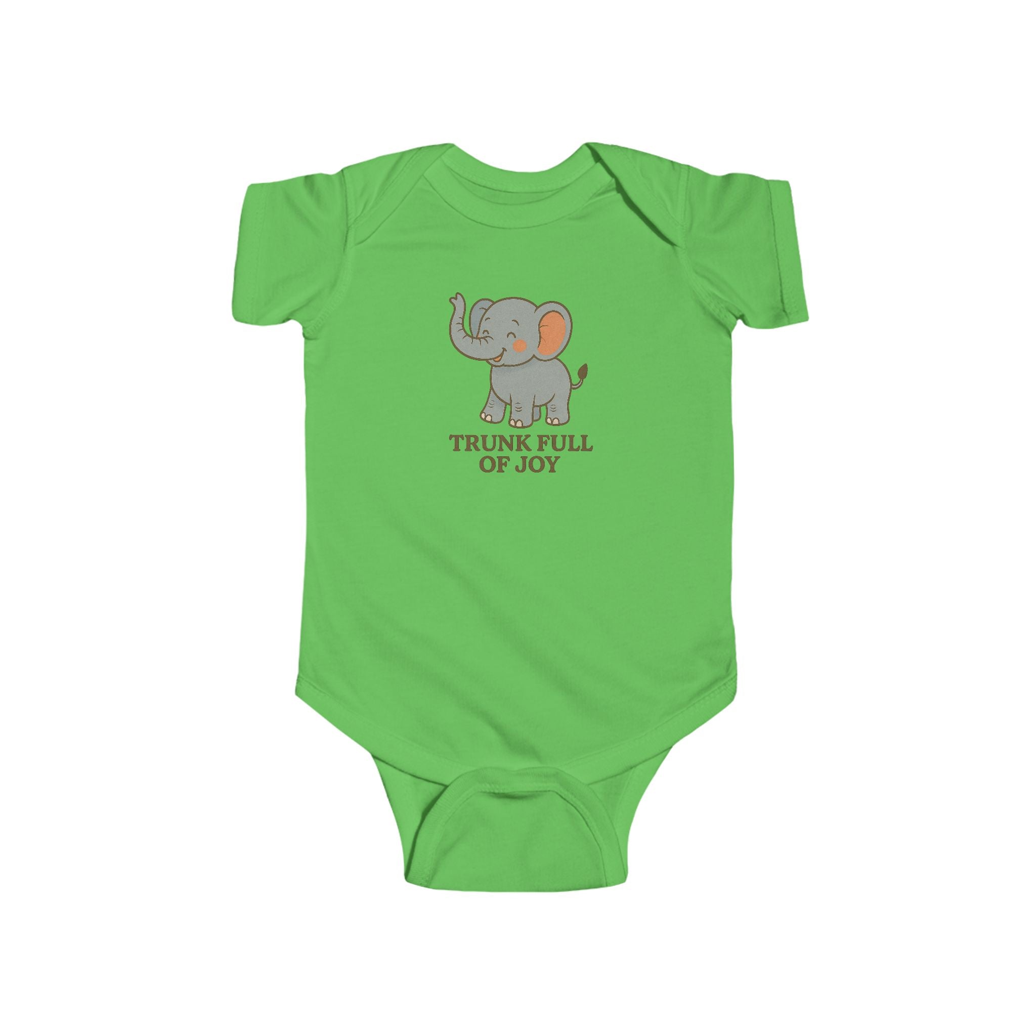 Babygrow - "Trunk Full of Joy" Cute Elephant Baby Onesie