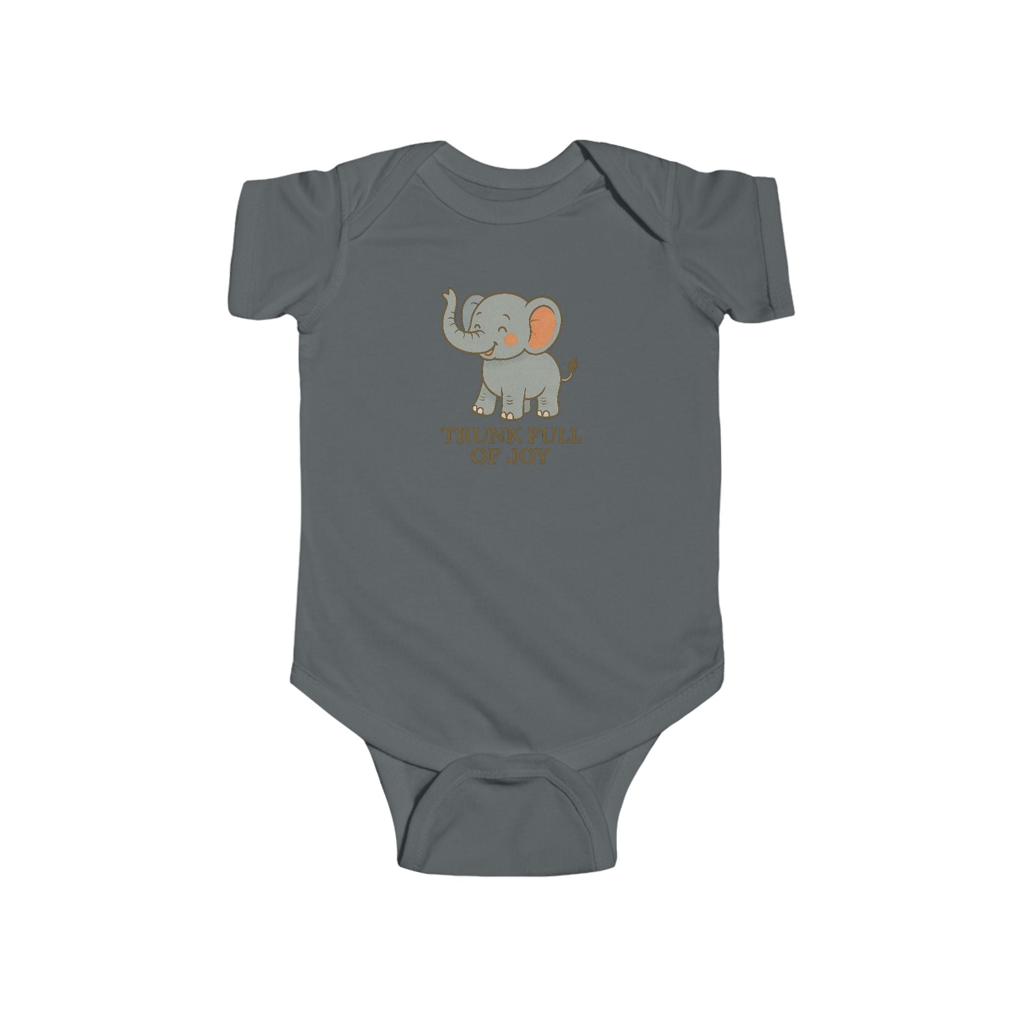 Babygrow - "Trunk Full of Joy" Cute Elephant Baby Onesie