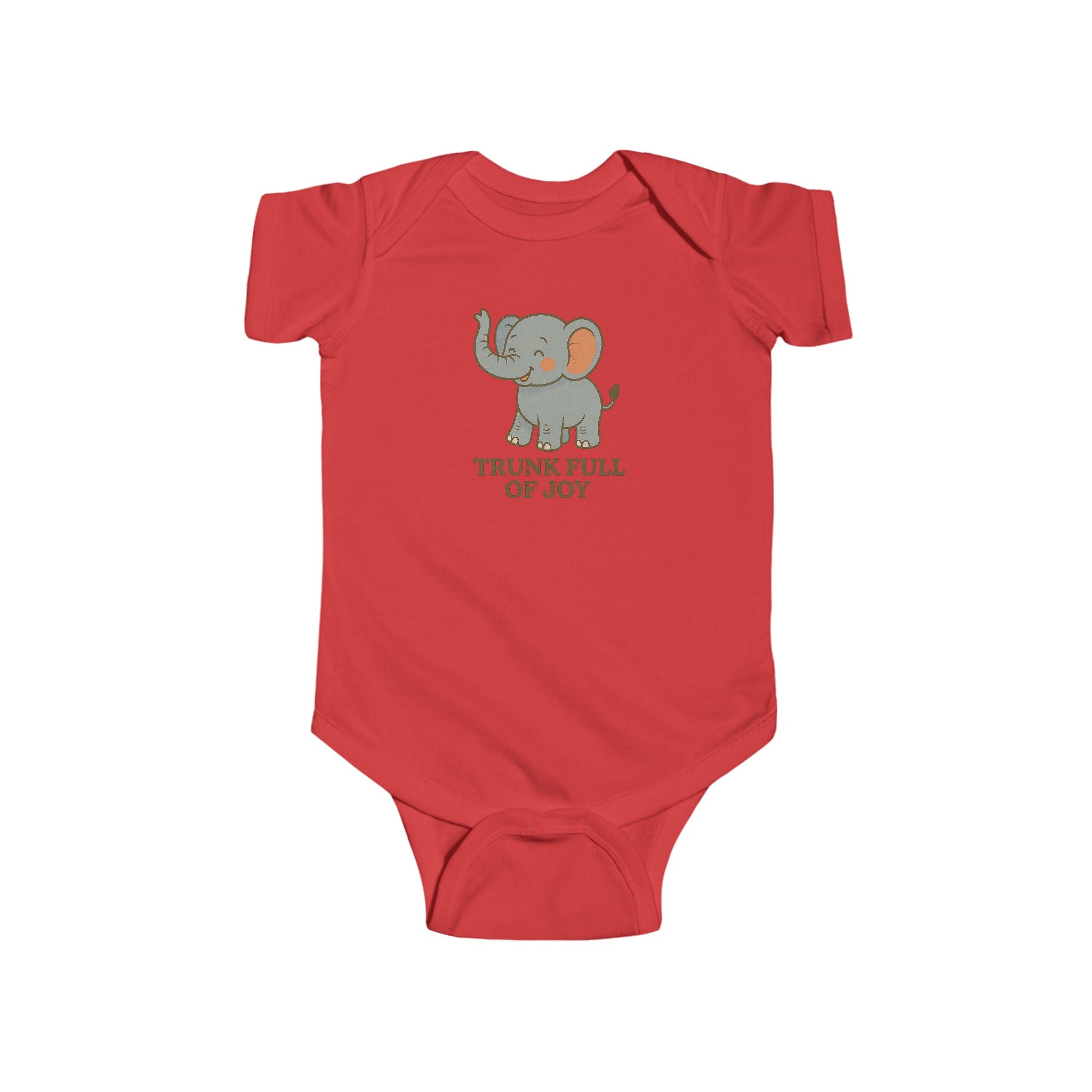 Babygrow - "Trunk Full of Joy" Cute Elephant Baby Onesie