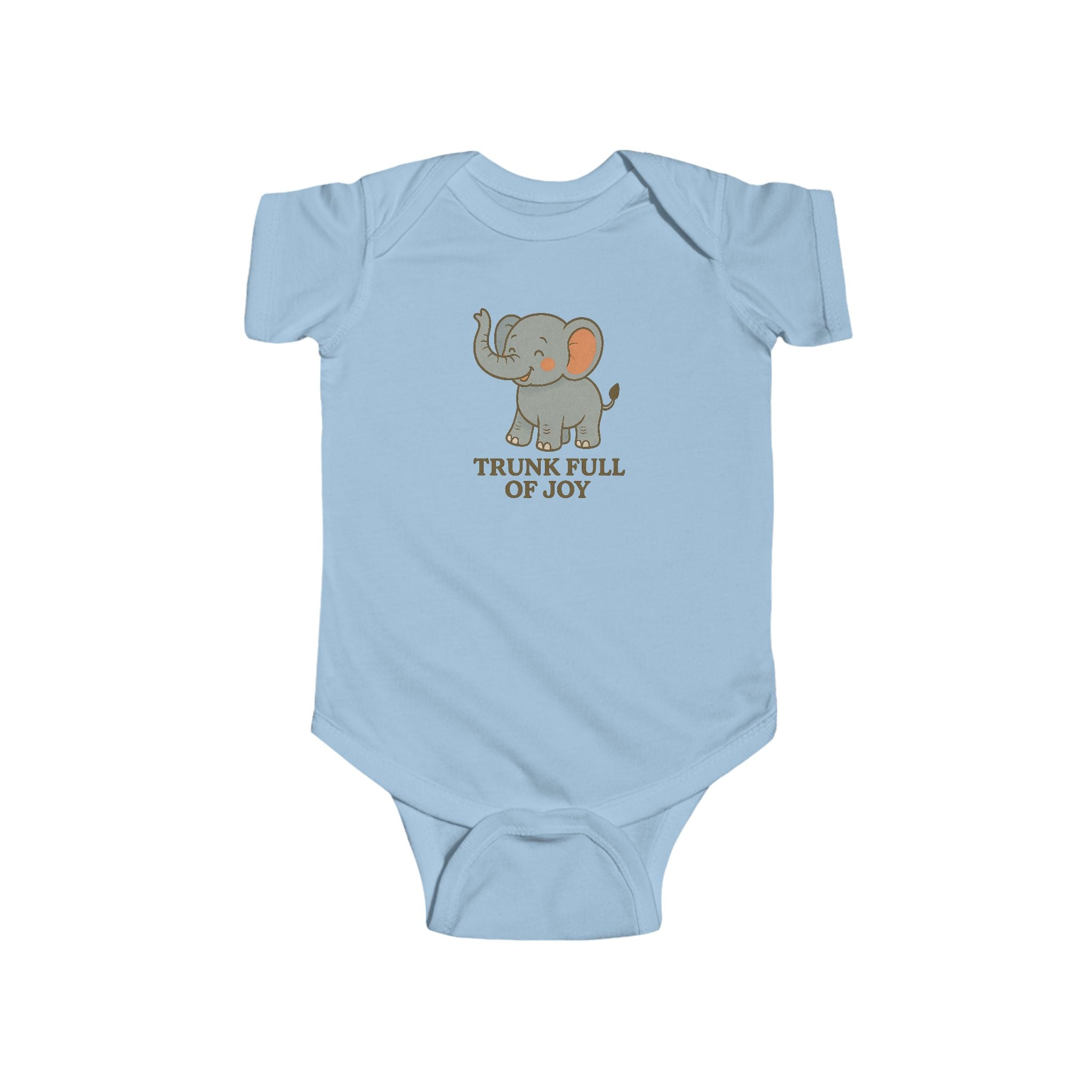Babygrow - "Trunk Full of Joy" Cute Elephant Baby Onesie