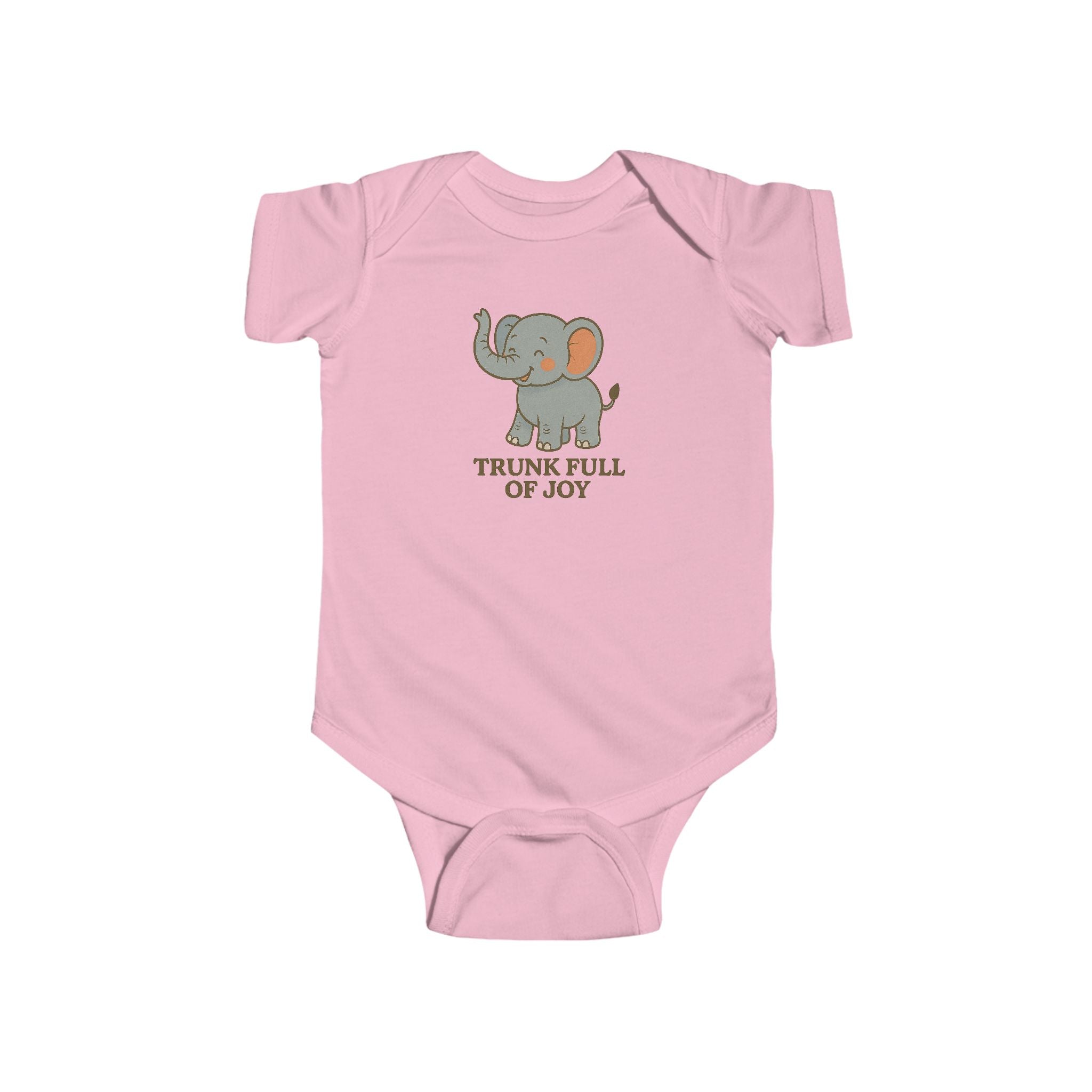 Babygrow - "Trunk Full of Joy" Cute Elephant Baby Onesie