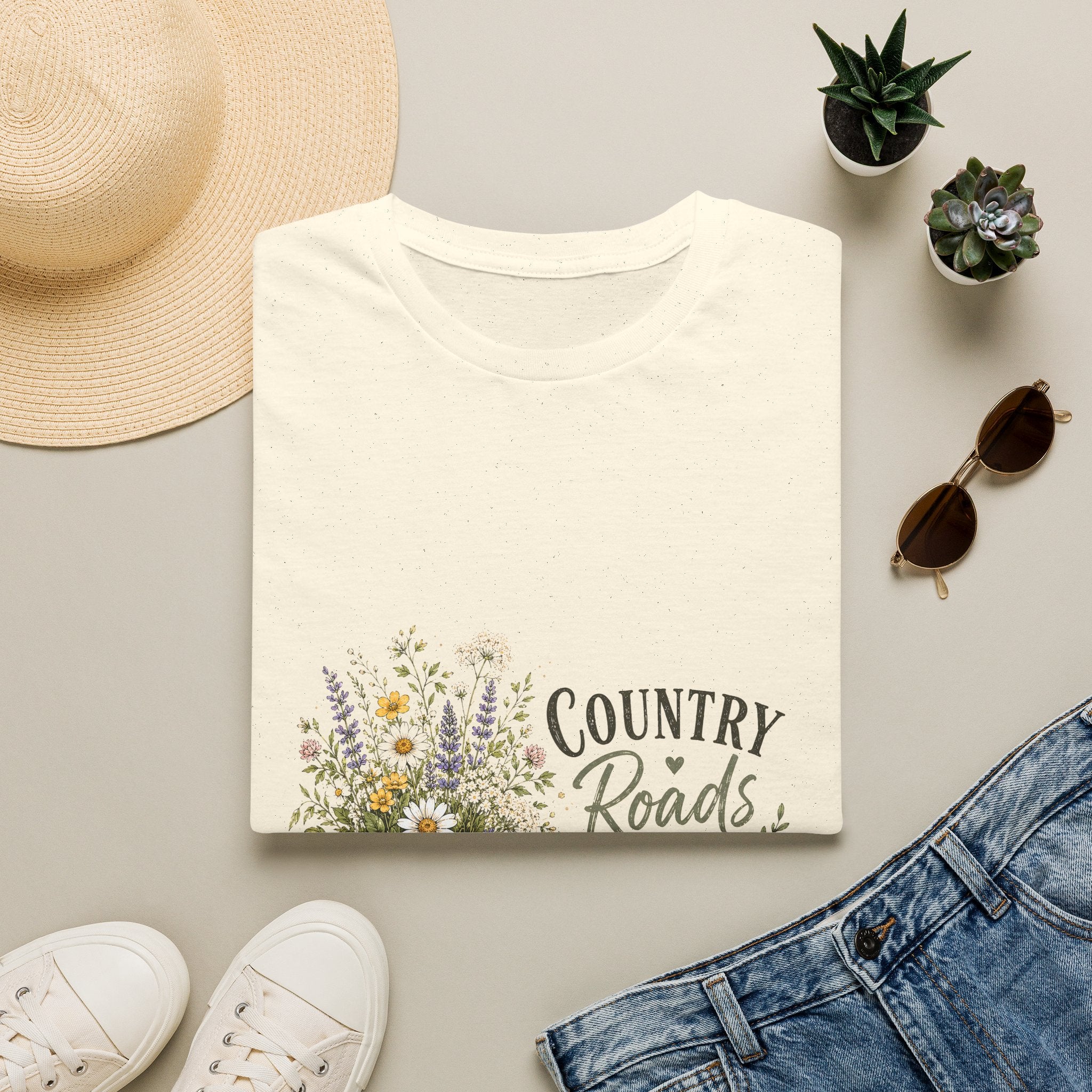 Unisex T-Shirt - Country Roads and Garden Toes