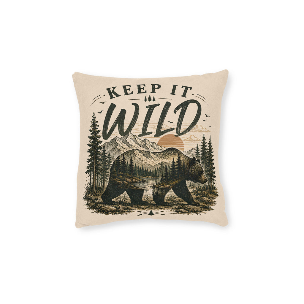 Square Cushion - Keep It Wild Bear