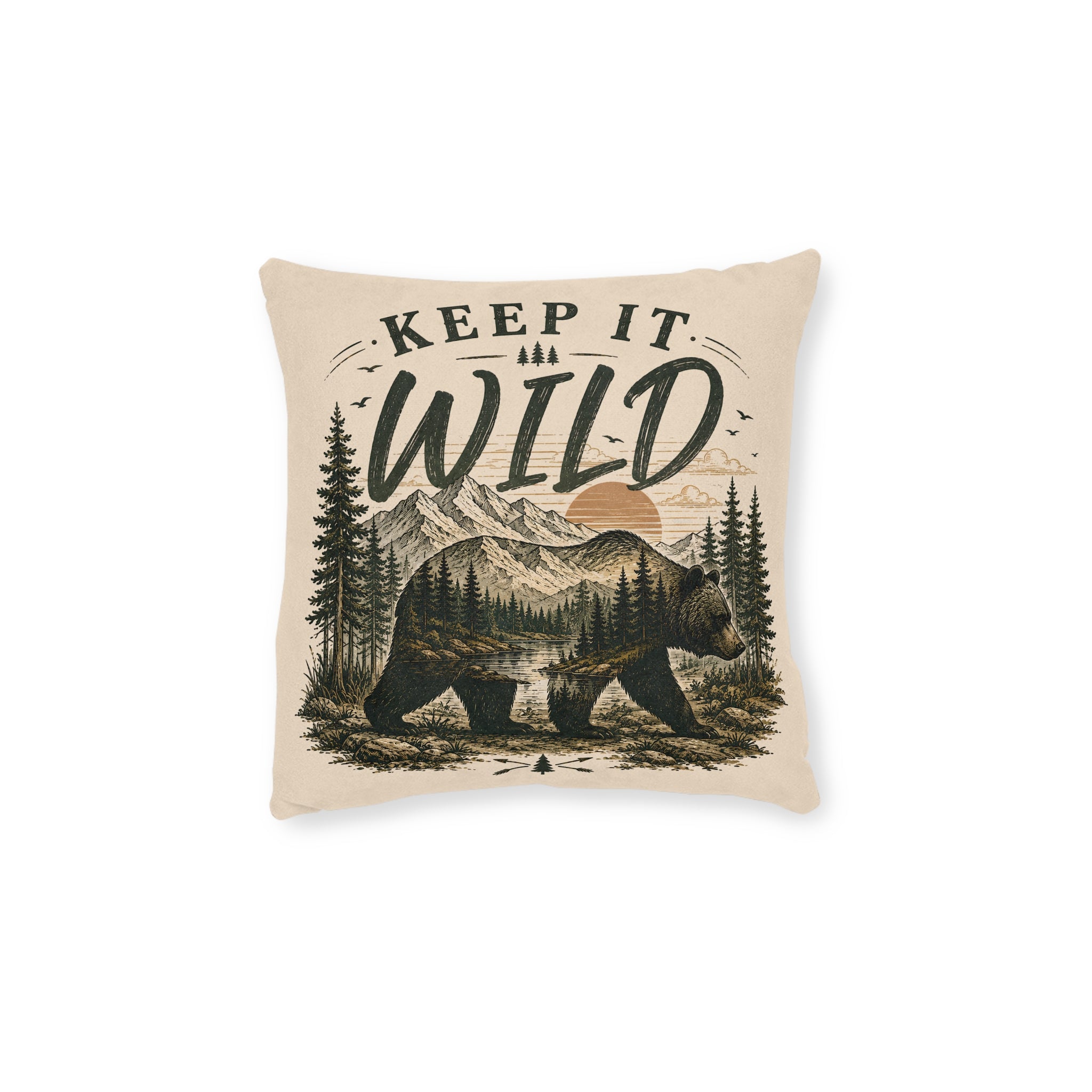Square Cushion - Keep It Wild Bear