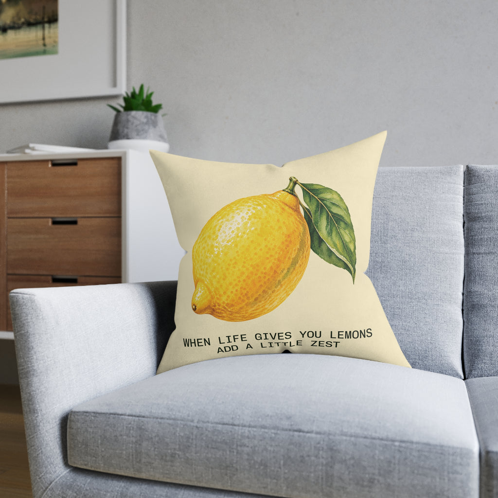 Square Cushion – Lemon | When Life Gives You Lemons, Add a Little Zest