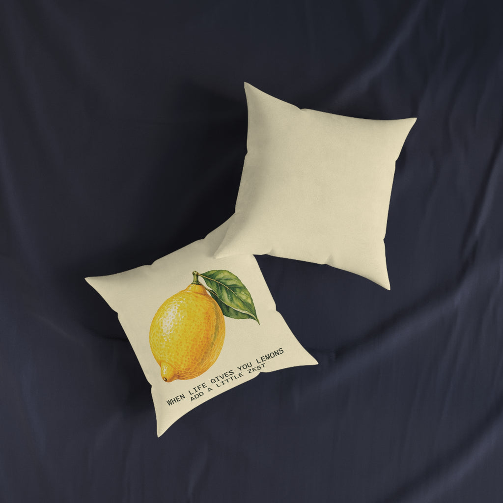 Square Cushion – Lemon | When Life Gives You Lemons, Add a Little Zest