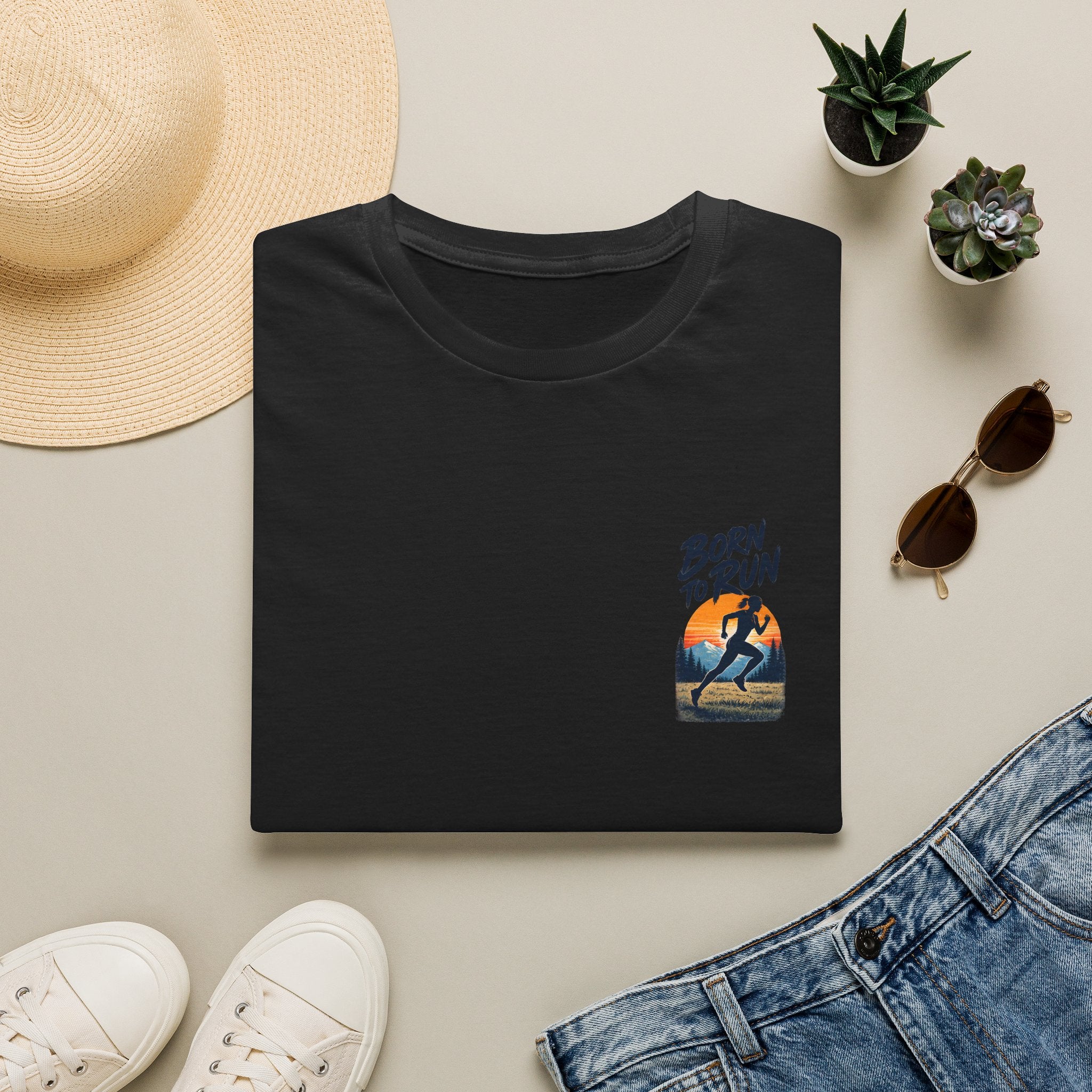 Women's T-Shirt – Born to Run | Inspirational Running Tee