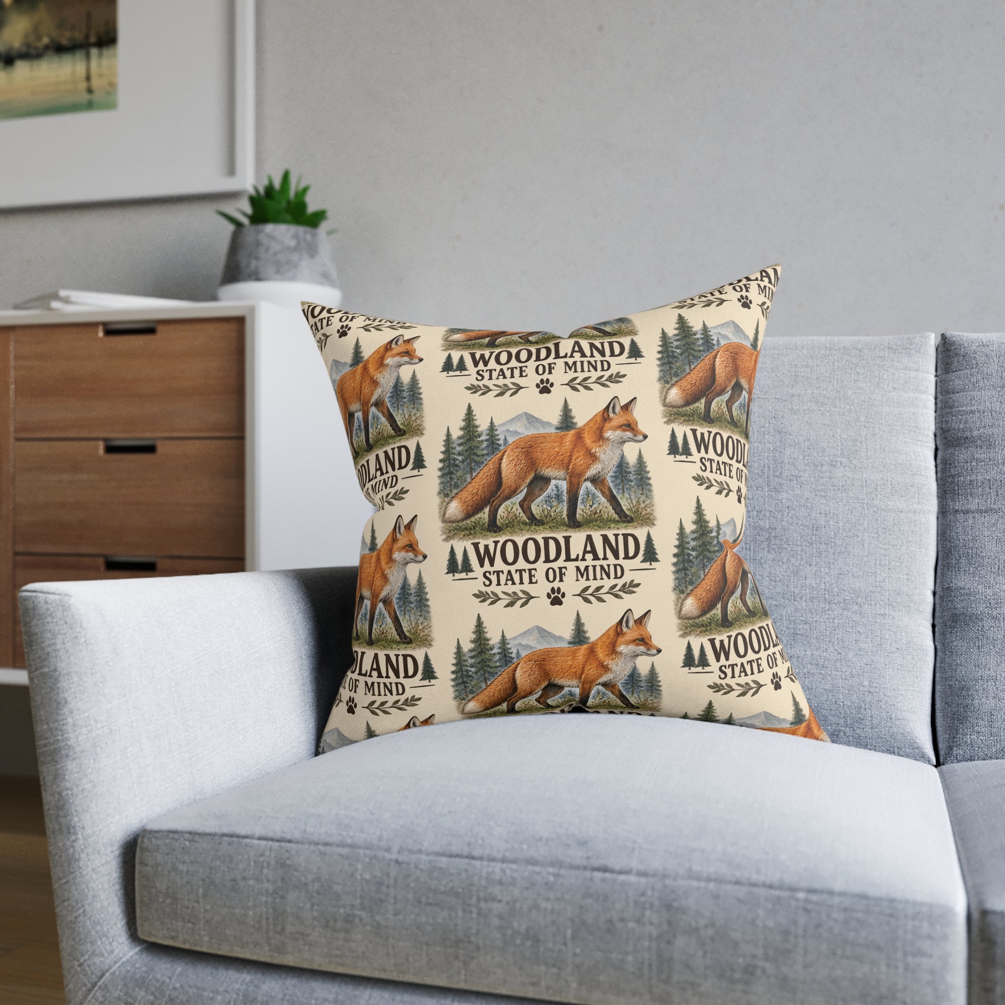 Square Cushion – Woodland State of Mind | Woodland & Nature Cushion
