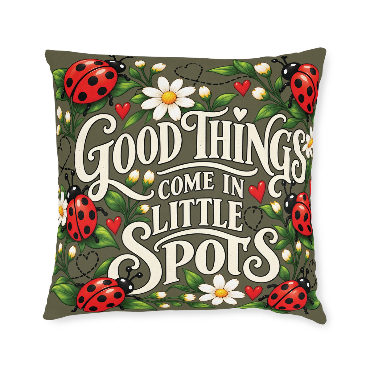 Square Cushion - Good Things Come in Little Spots