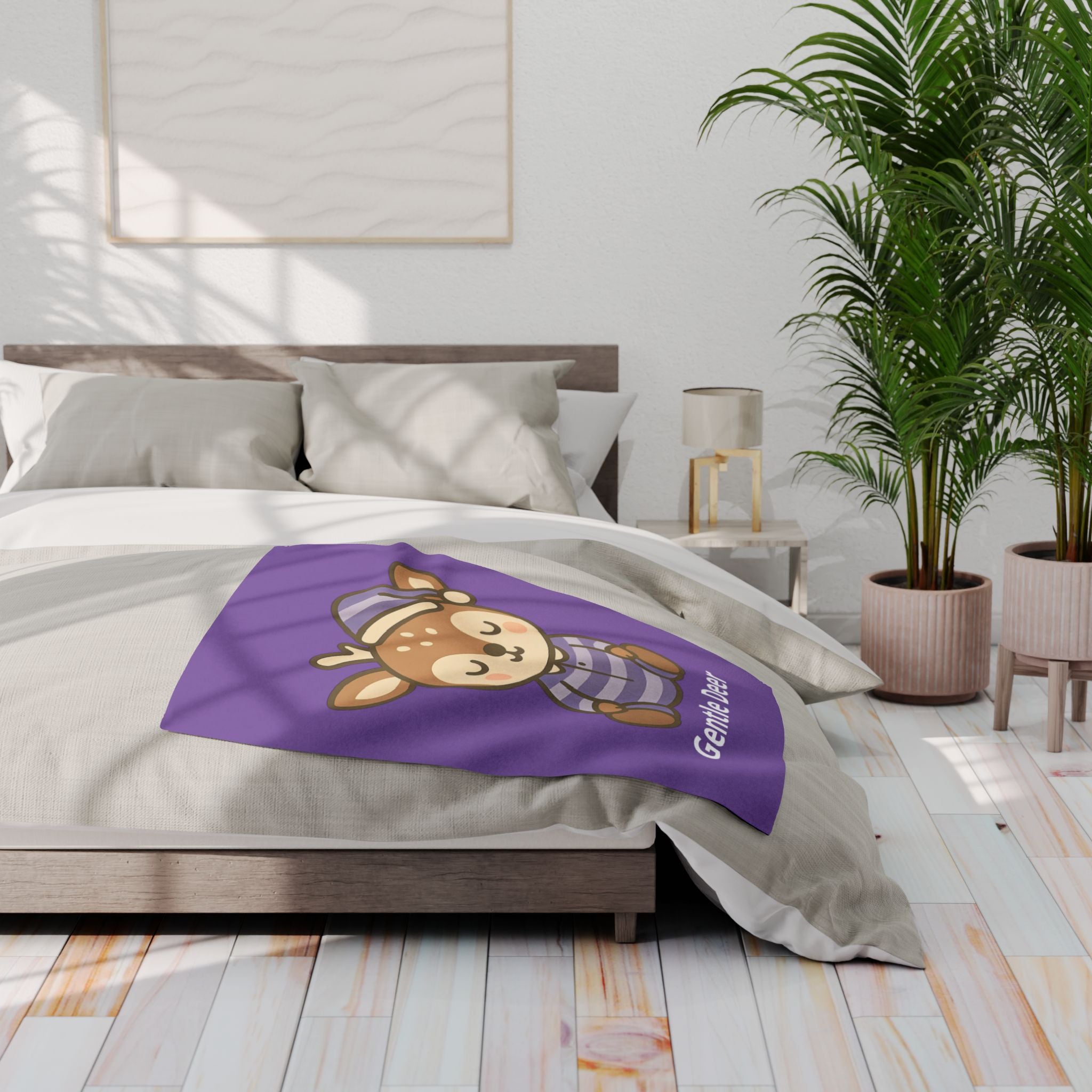 Fleece Blanket - Gentle Deer - The Woodland Dreamers