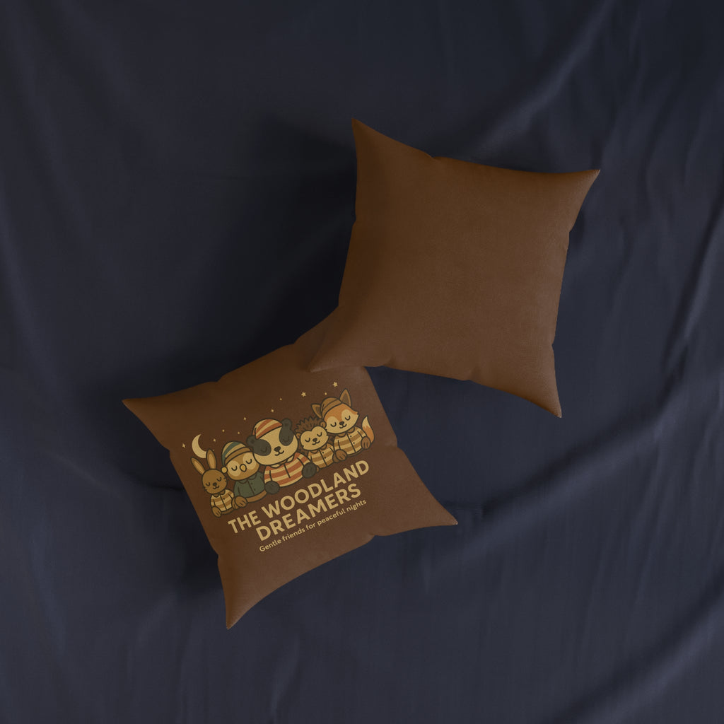 Square Cushion - Woodland Dreamers (Dusk Brown)