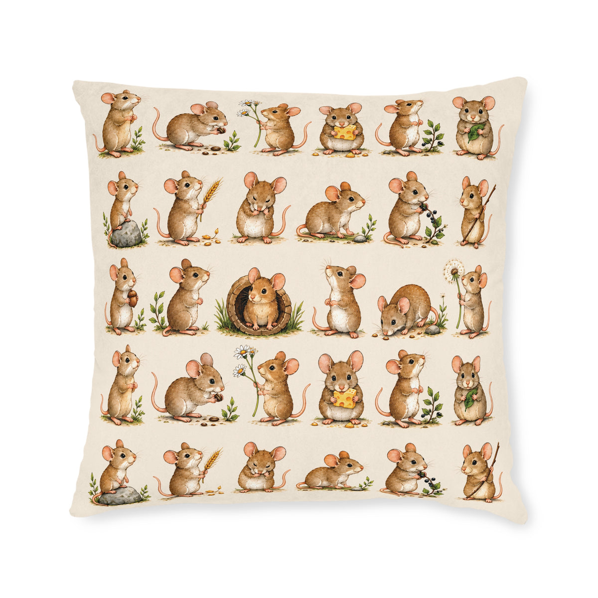 Square Cushion – Mouse Moments | Woodland Collection