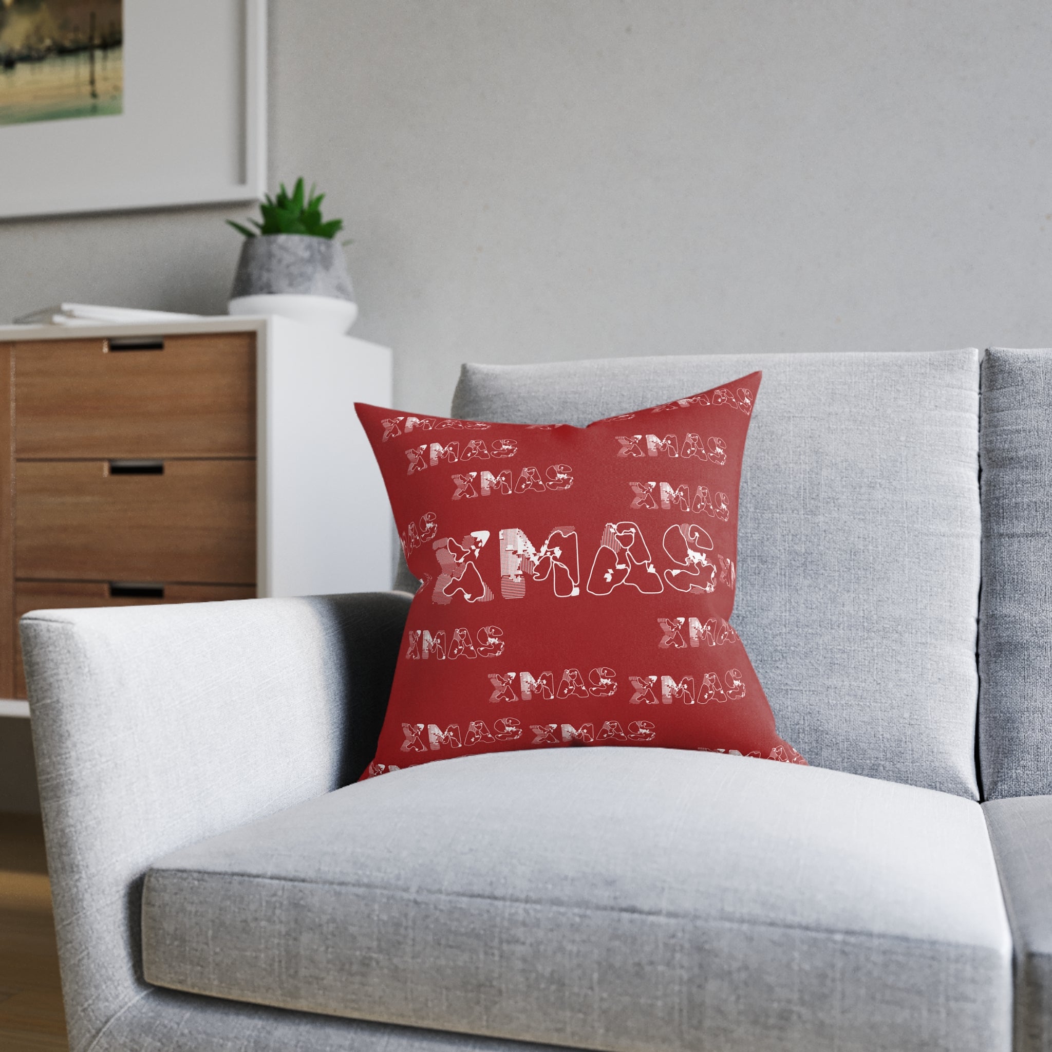 Copy of Copy of Square Cushion - Presents - Merry Christmas