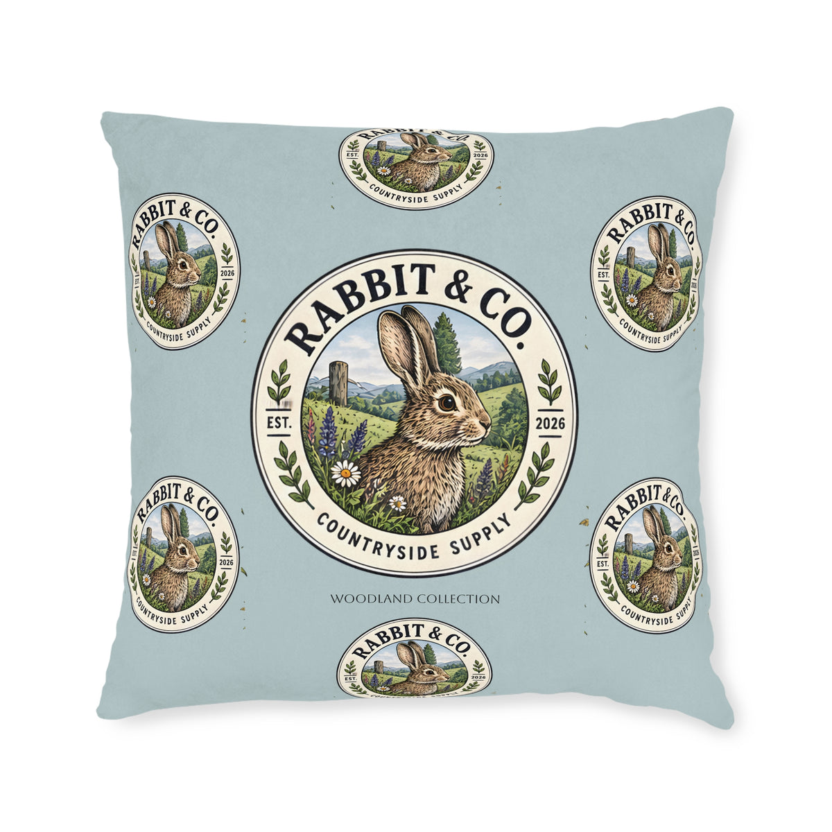 Square Cushion - Rabbit - Woodland Collection