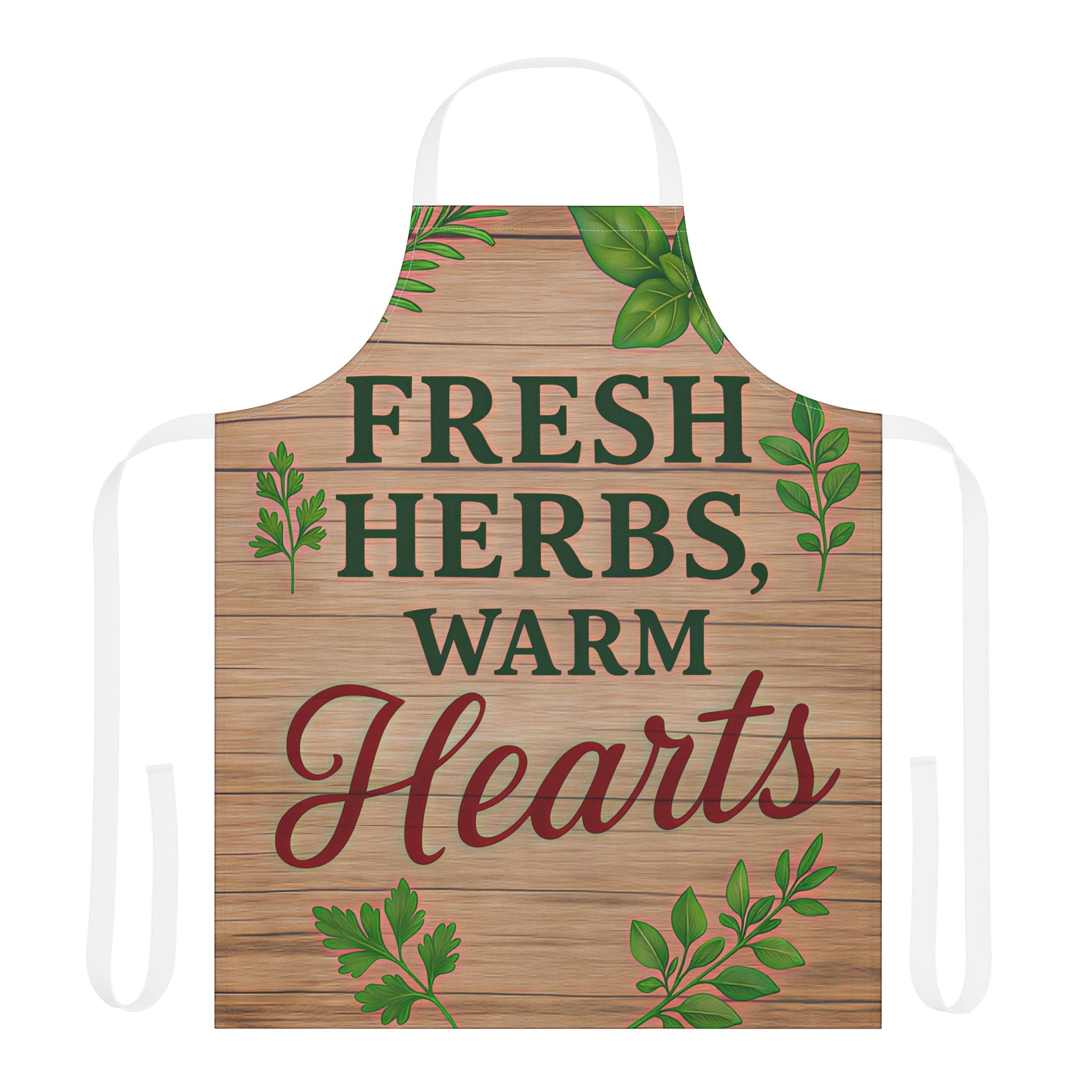 Kitchen Apron - Fresh Herbs, Warm Hearts Design