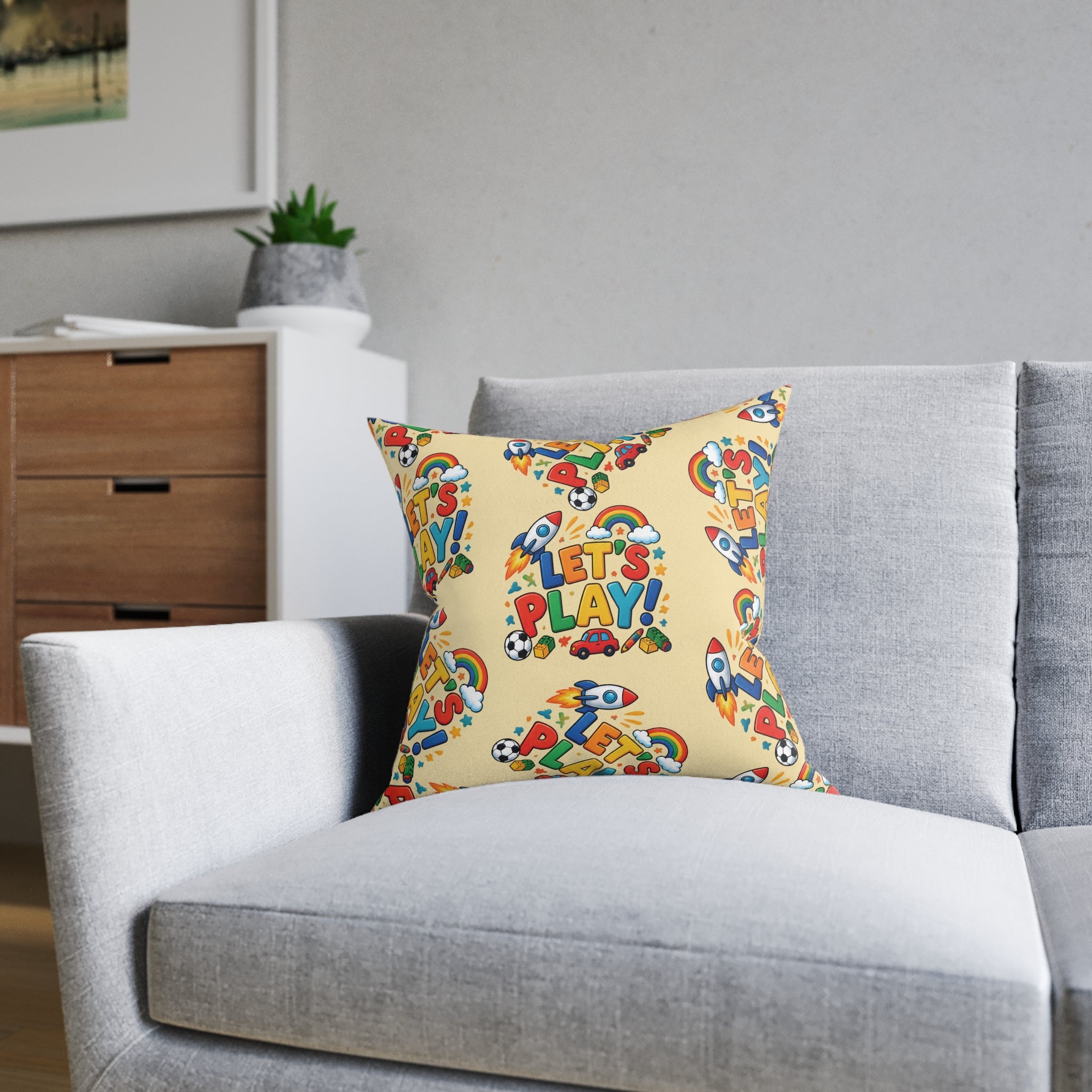 Square Cushion - Let's Play