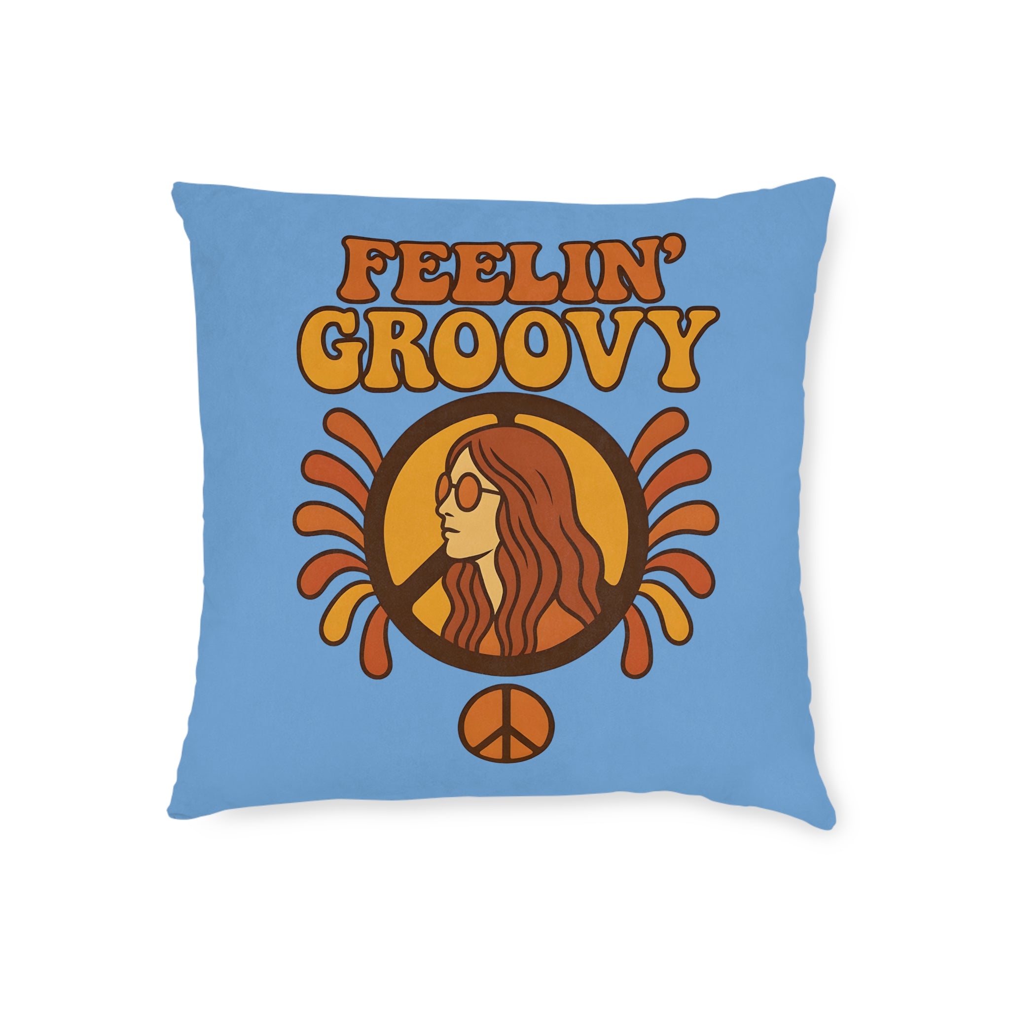 Square Cushion - Feelin' Groovy Design