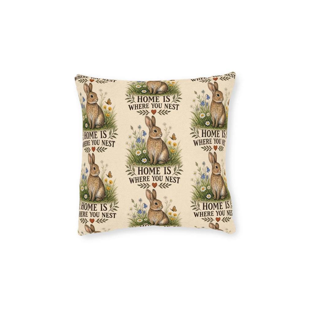 Square Cushion – Home Is Where You Nest | Bird Lover Cushion