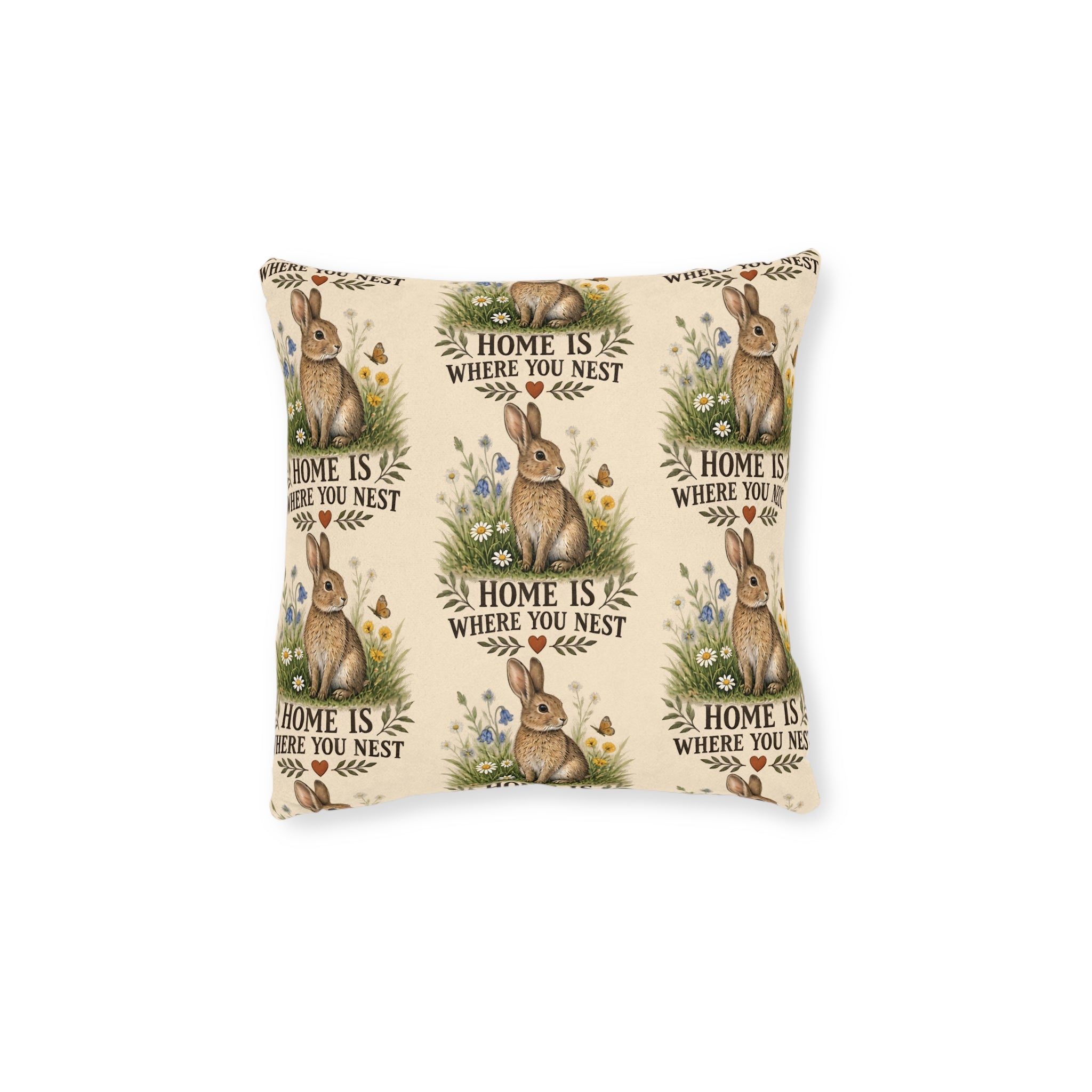 Square Cushion – Home Is Where You Nest | Bird Lover Cushion
