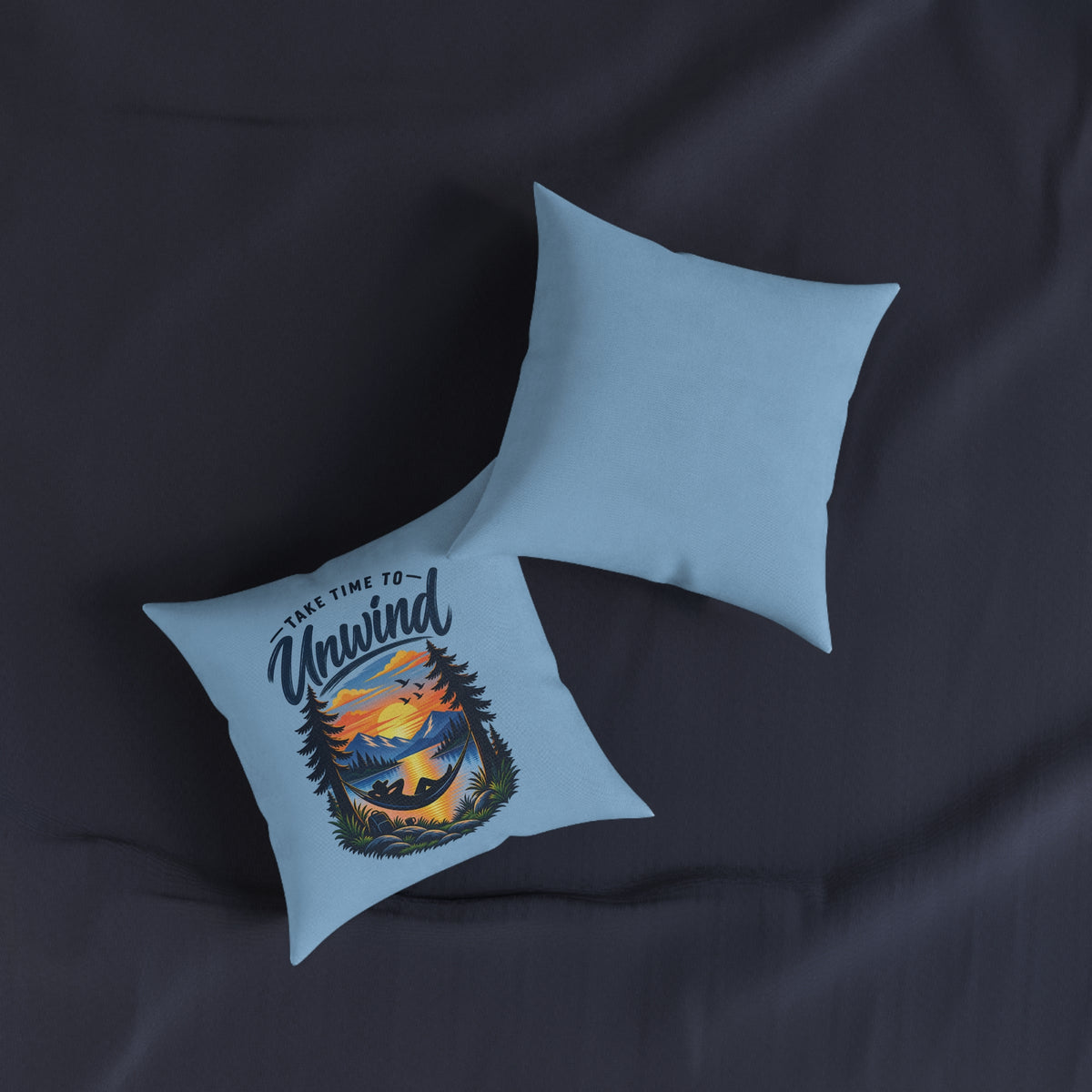Square Cushion – Take Time to Unwind | Relaxing Home Decor