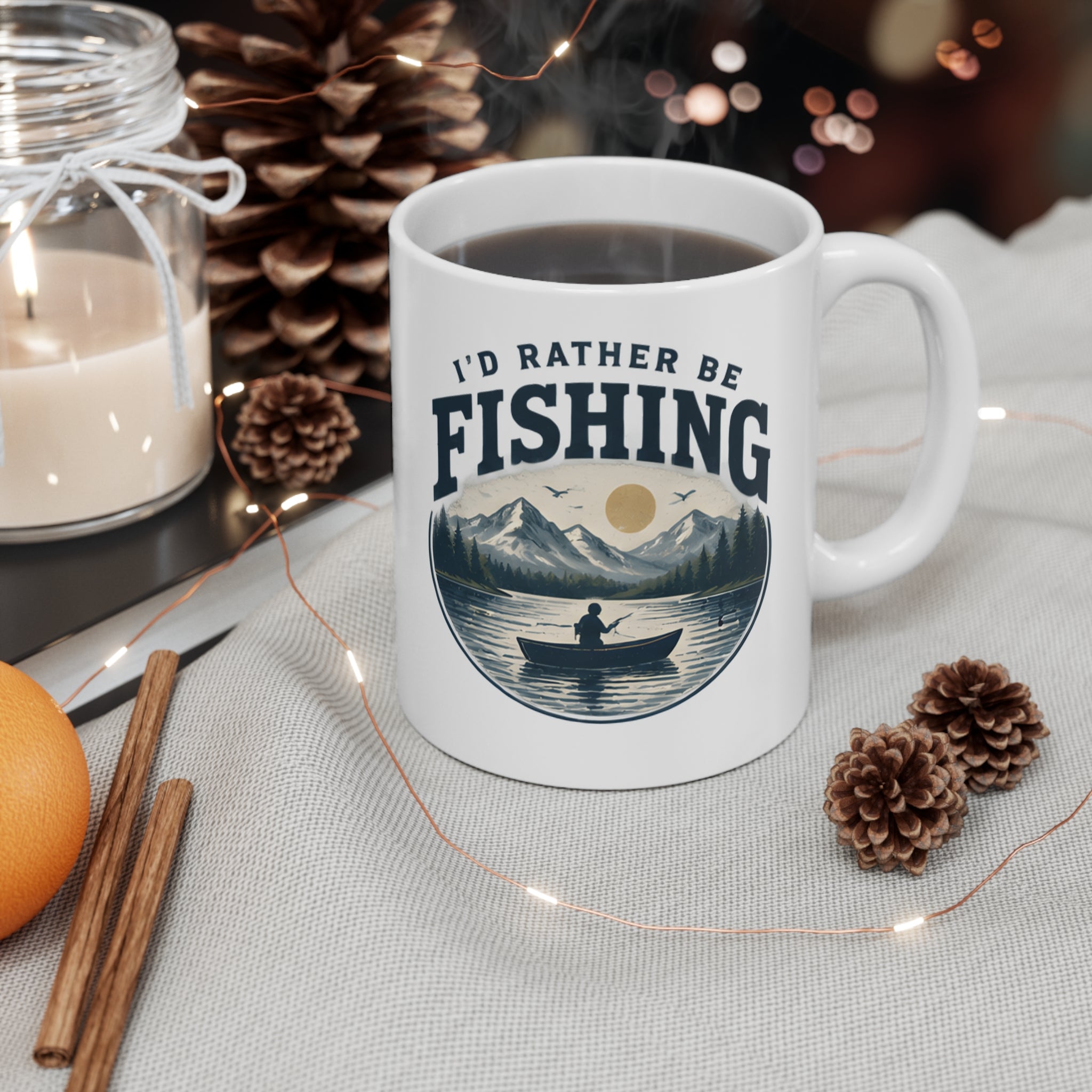 Ceramic Mug – I'd Rather Be Fishing | Fishing Lover Mug