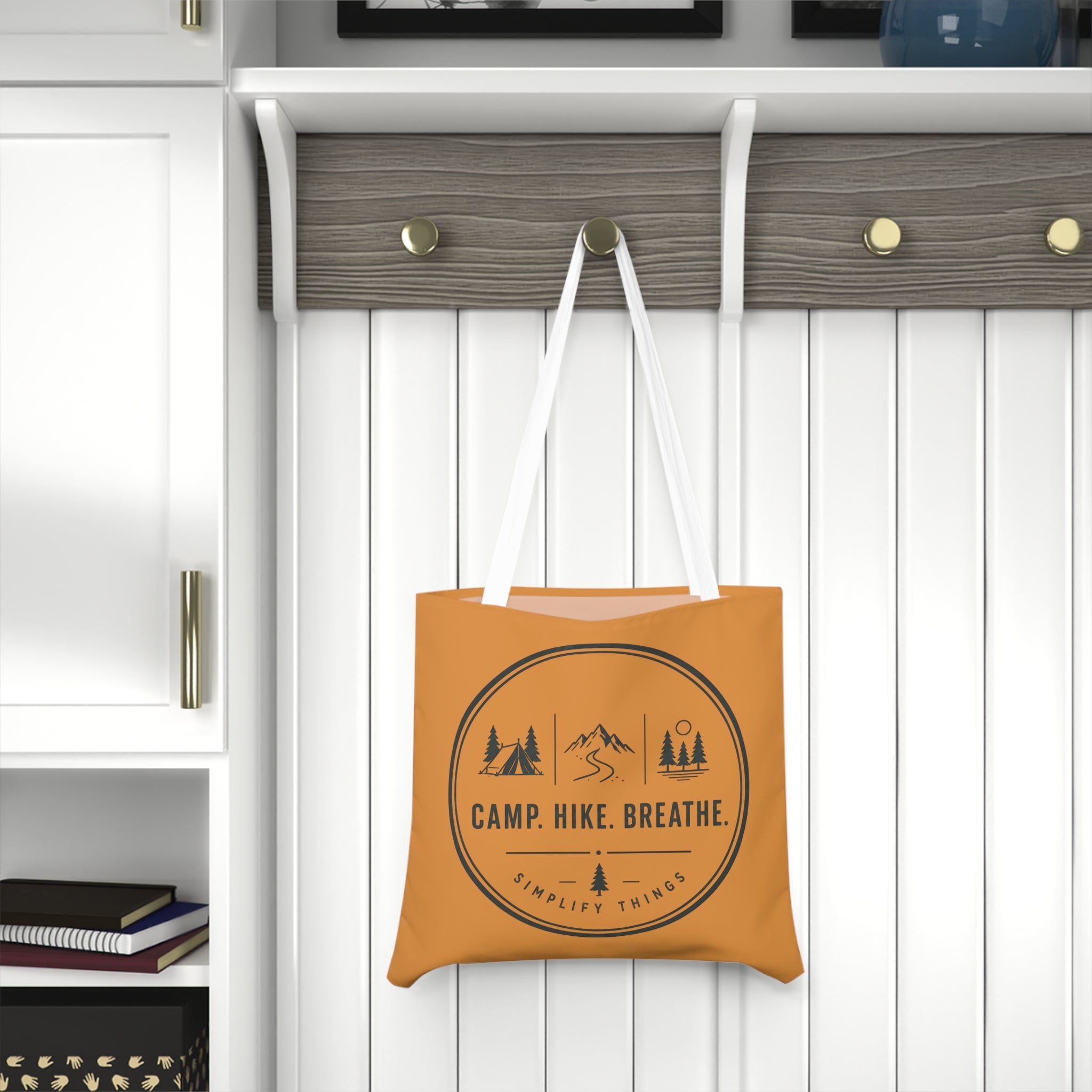 Large Beach Tote Bag – Camp. Hike. Breathe