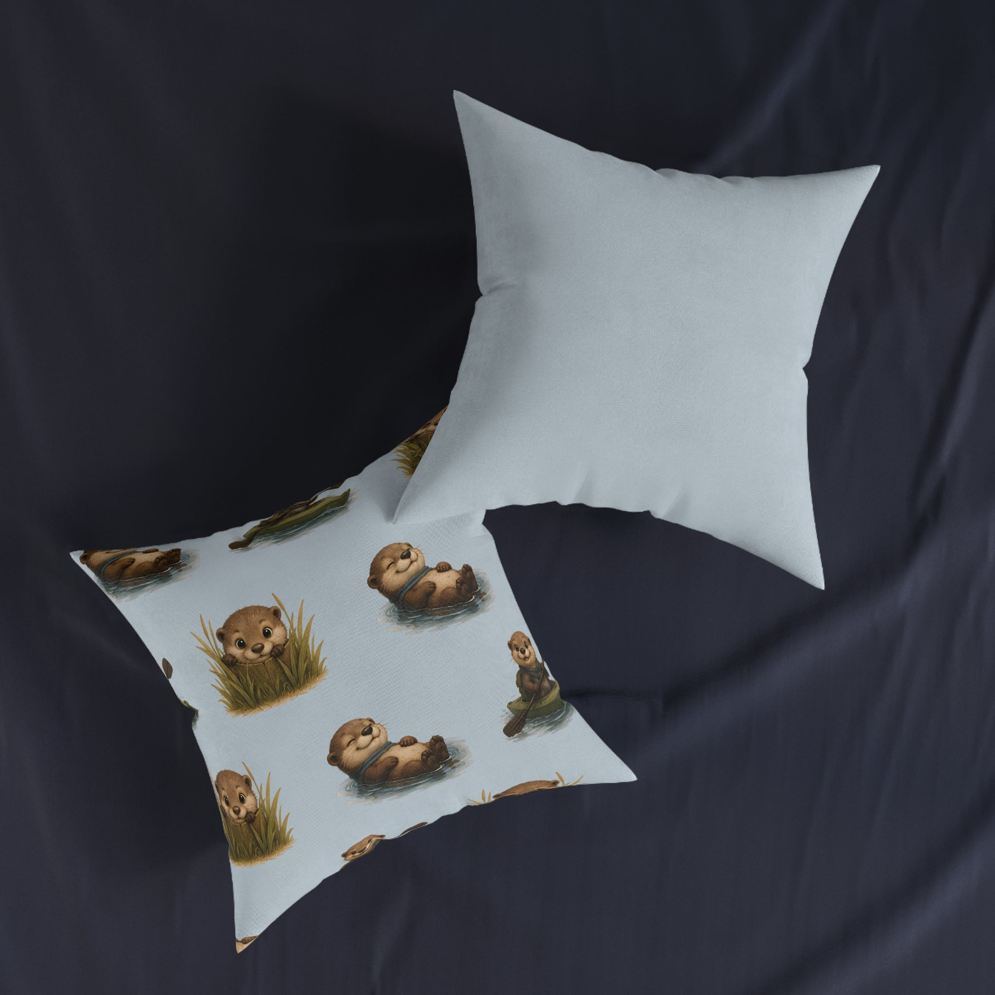 Square Cushion – Otter Fun | Otter Lover Cushion
