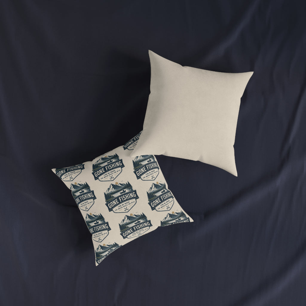 Square Cushion – Gone Fishing | Fishing & Angling Cushion