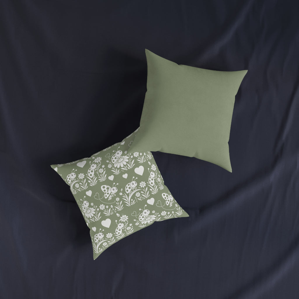 Square Cushion - Ladybird Fun