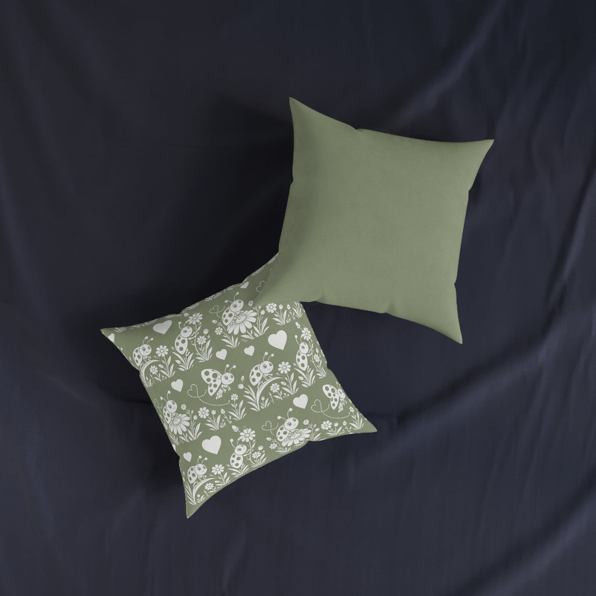 Square Cushion - Ladybird Fun