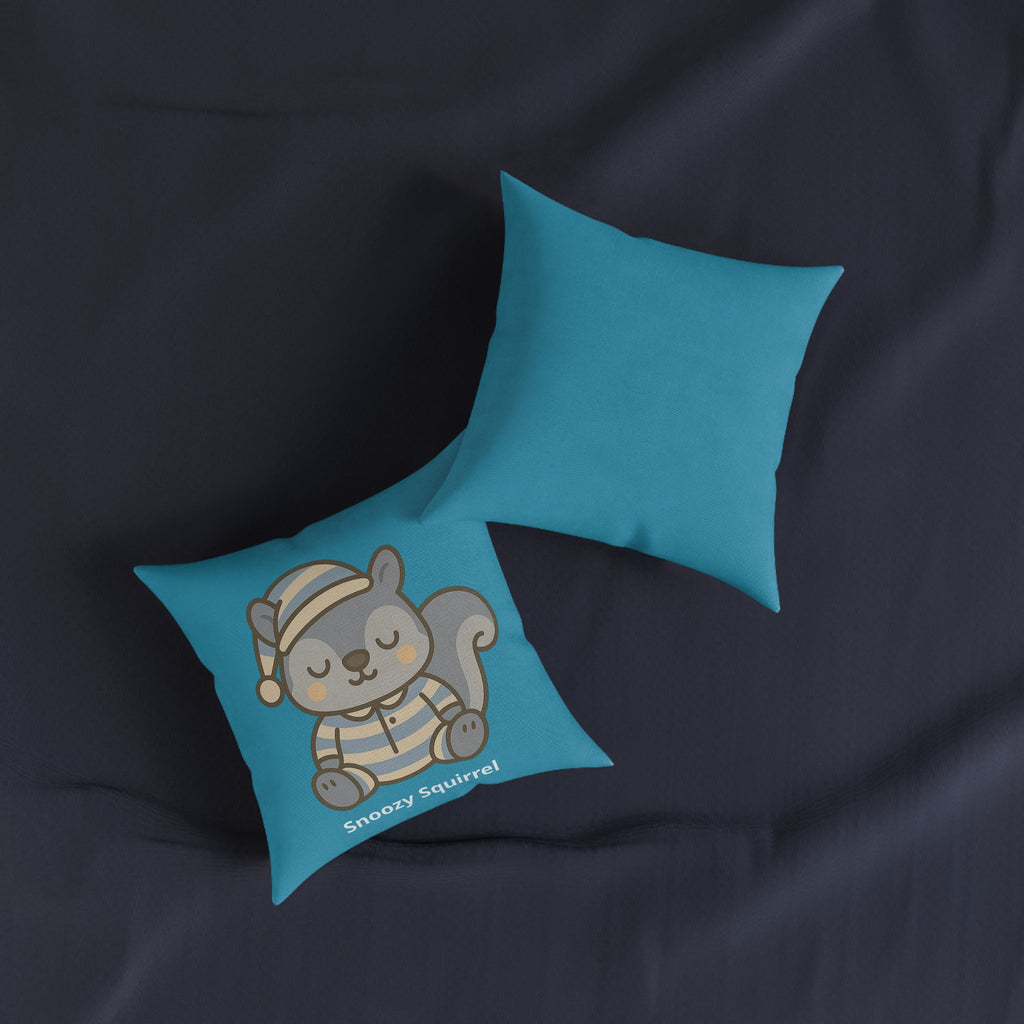 Square Cushion - Snoozy Squirrel - The Woodland Dreamers