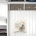 Large Tote Bag - Happiness Grows Here | Garden & Nature Tote