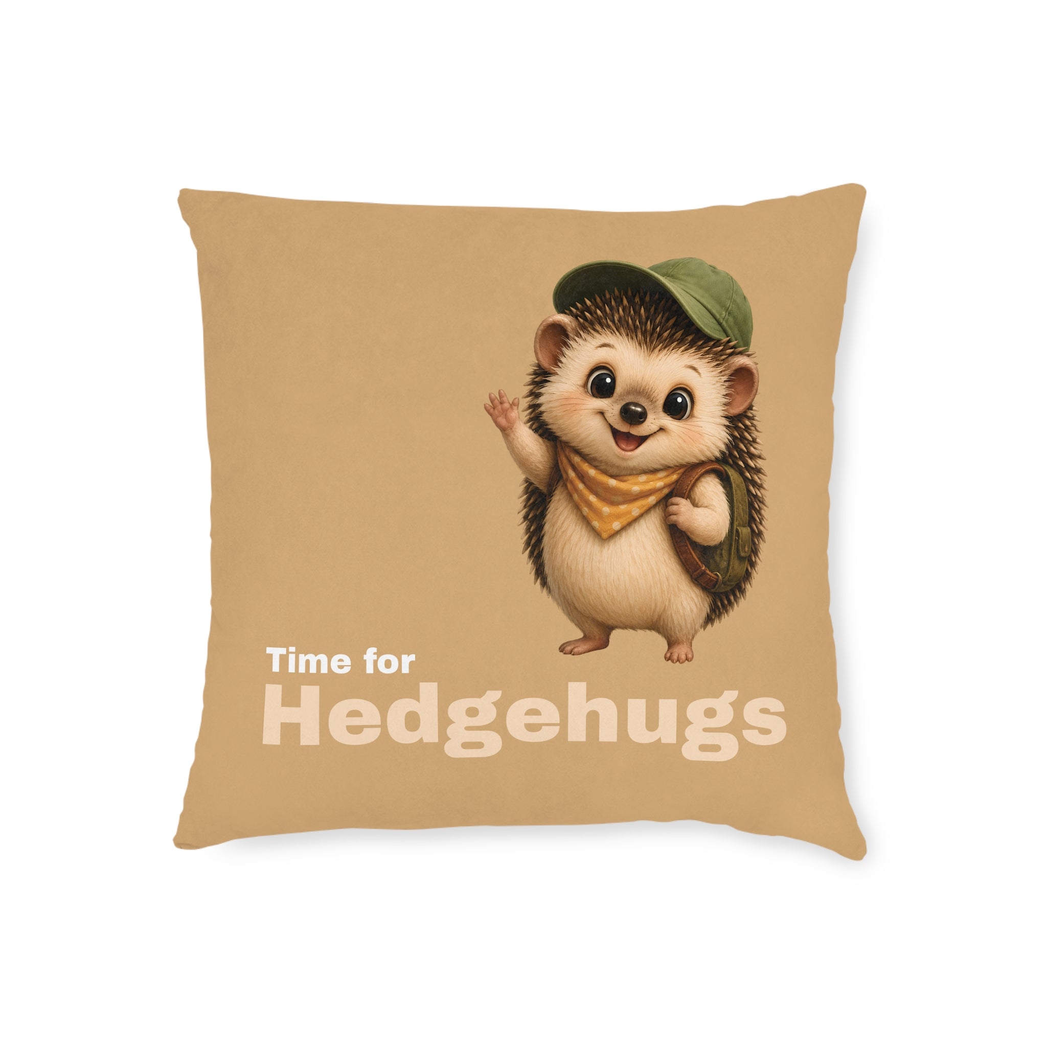 Square Cushion – Time for Hedgehugs | Hedgehog Lover Cushion