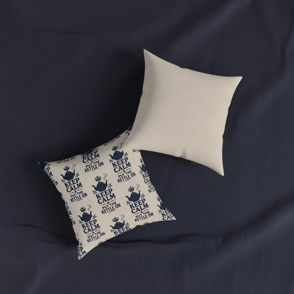 Square Cushion – Keep Calm & Put the Kettle On | Tea Lover Cushion