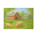 Glass Cutting Board - Rustic Farm Design