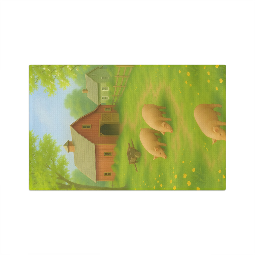 Tea Towel Microfiber - Rustic Farm Design