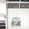 Large Beach Tote Bag – Happiness Comes in Waves