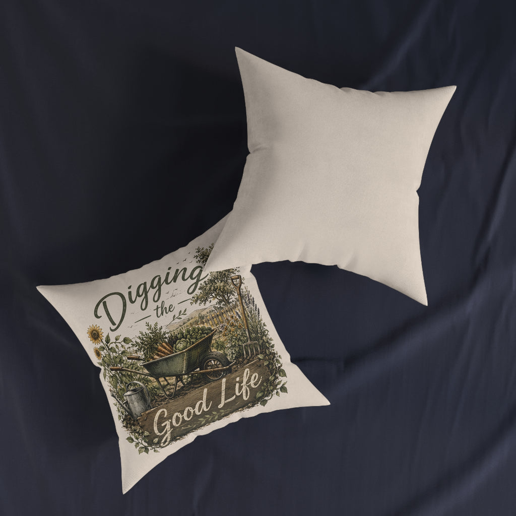 Square Cushion - Digging the Good Life
