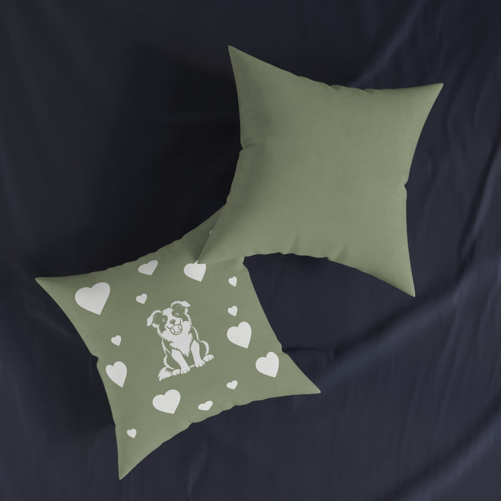 Square Cushion - Border Collie Ball Fun
