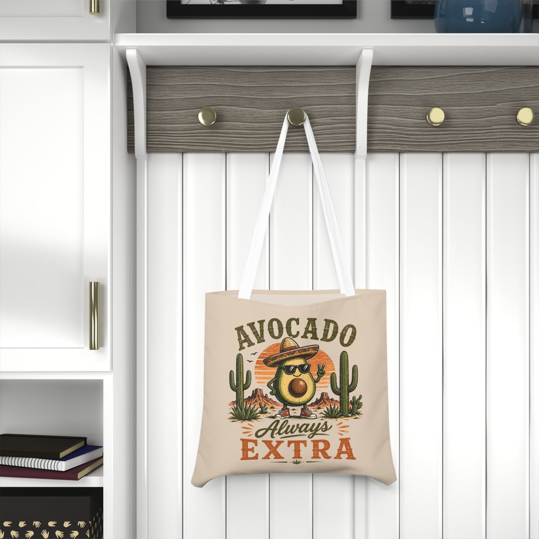 Large Beach Tote Bag – Avocado Always Extra