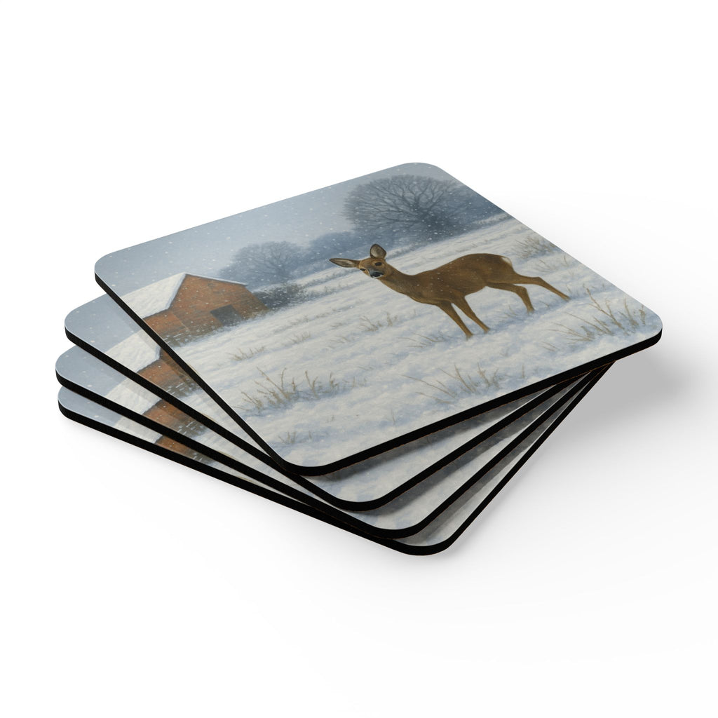 Coaster Set with Deer Design