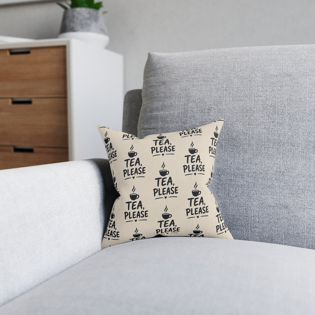Square Cushion – Tea Please | Tea Lover Cushion
