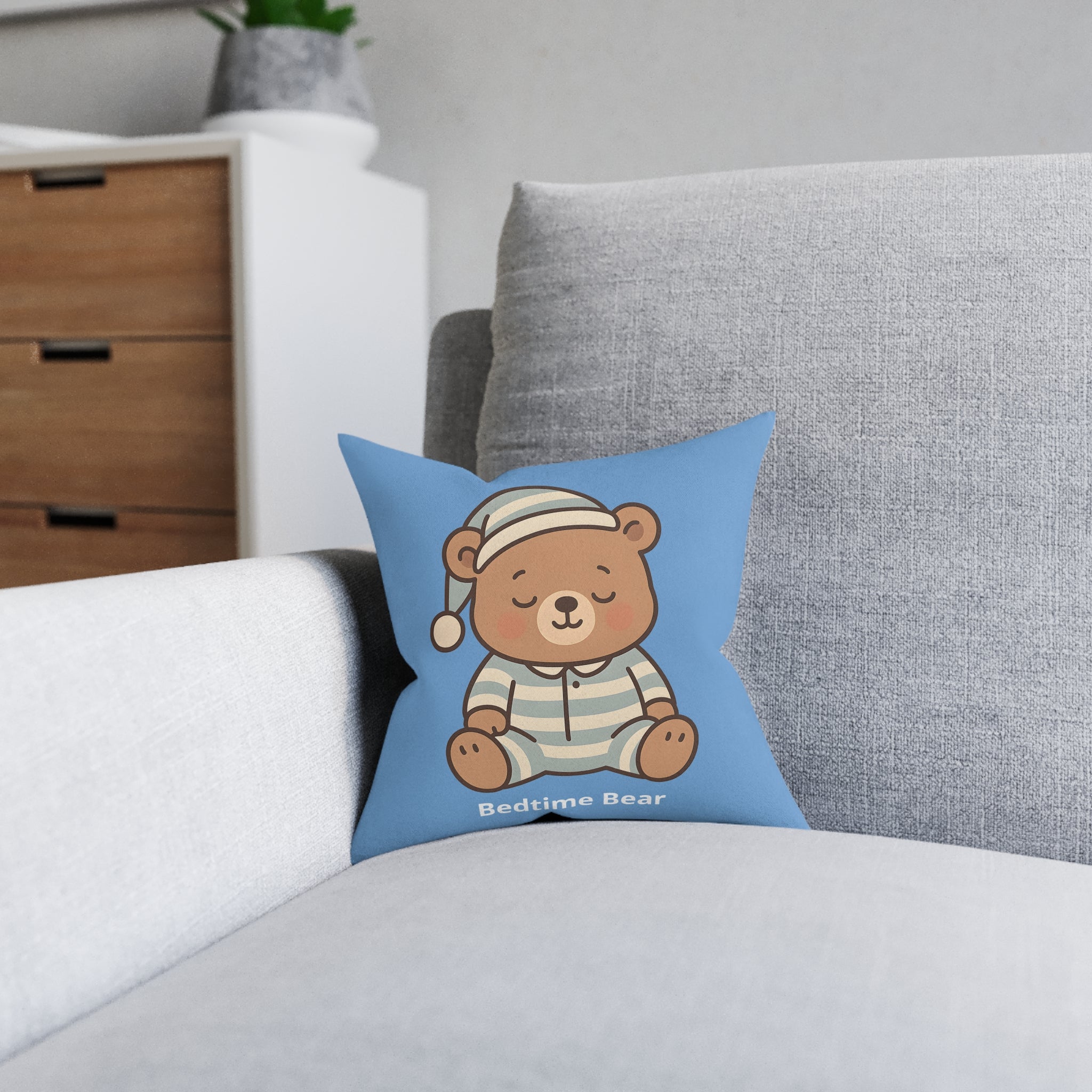 Square Cushion - Bedtime Bear Design