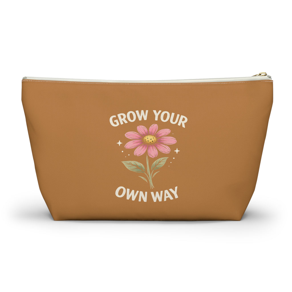 Travel Cosmetic Make-Up Bag - Grow Your Own Way - Motivational Design