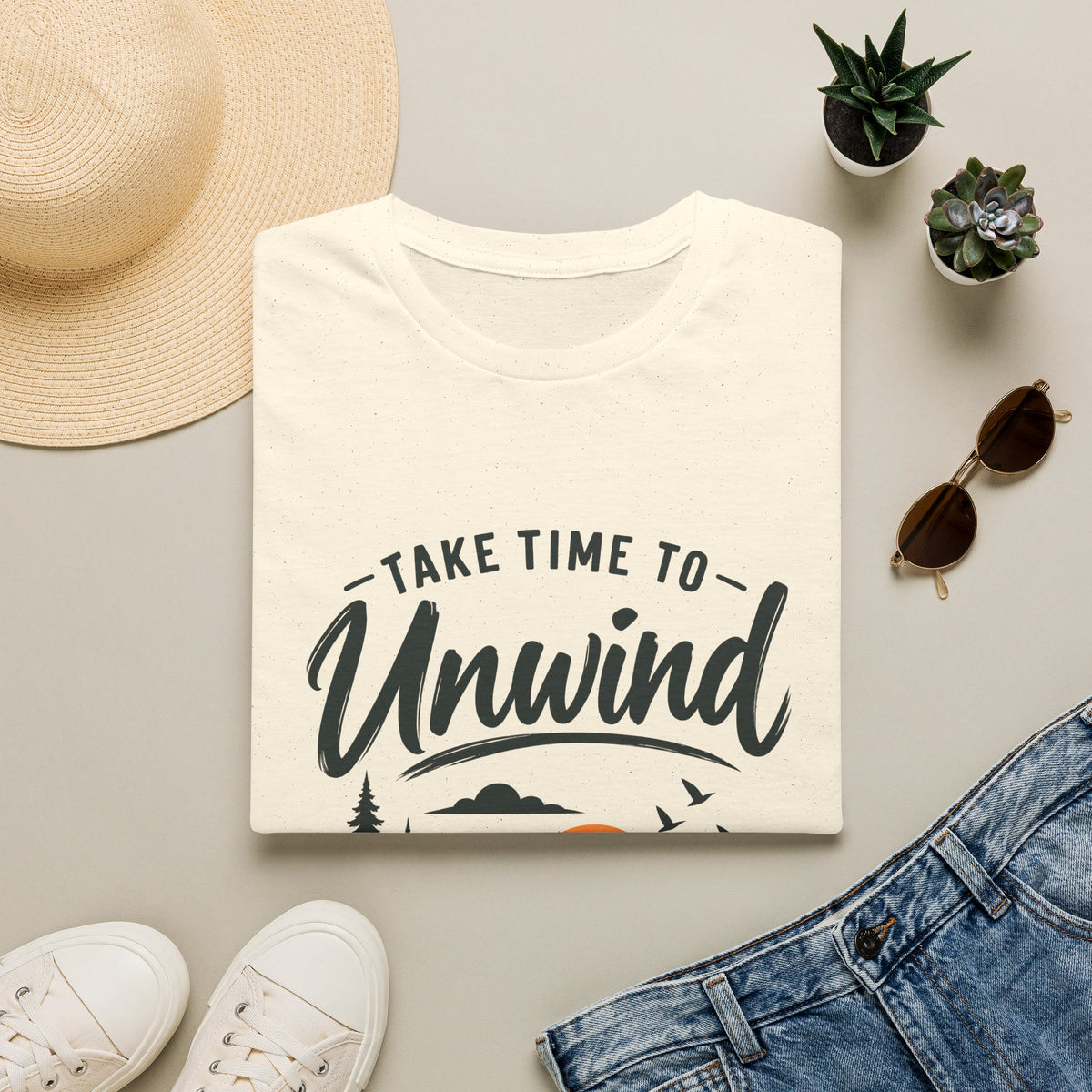 Women's T-Shirt – Take Time To Unwind | Relaxed Lifestyle T-Shirt