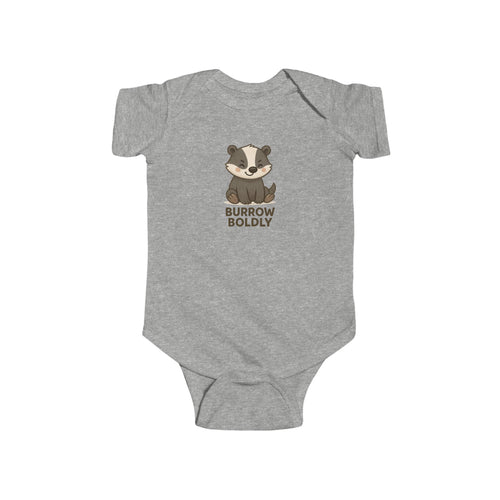Babygrow - "Burrow Boldly" Cute Badger - Motivational Design