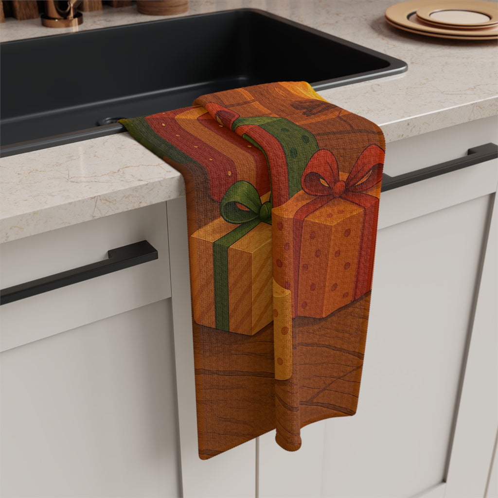Tea Towel Microfiber - Christmas Presents Design