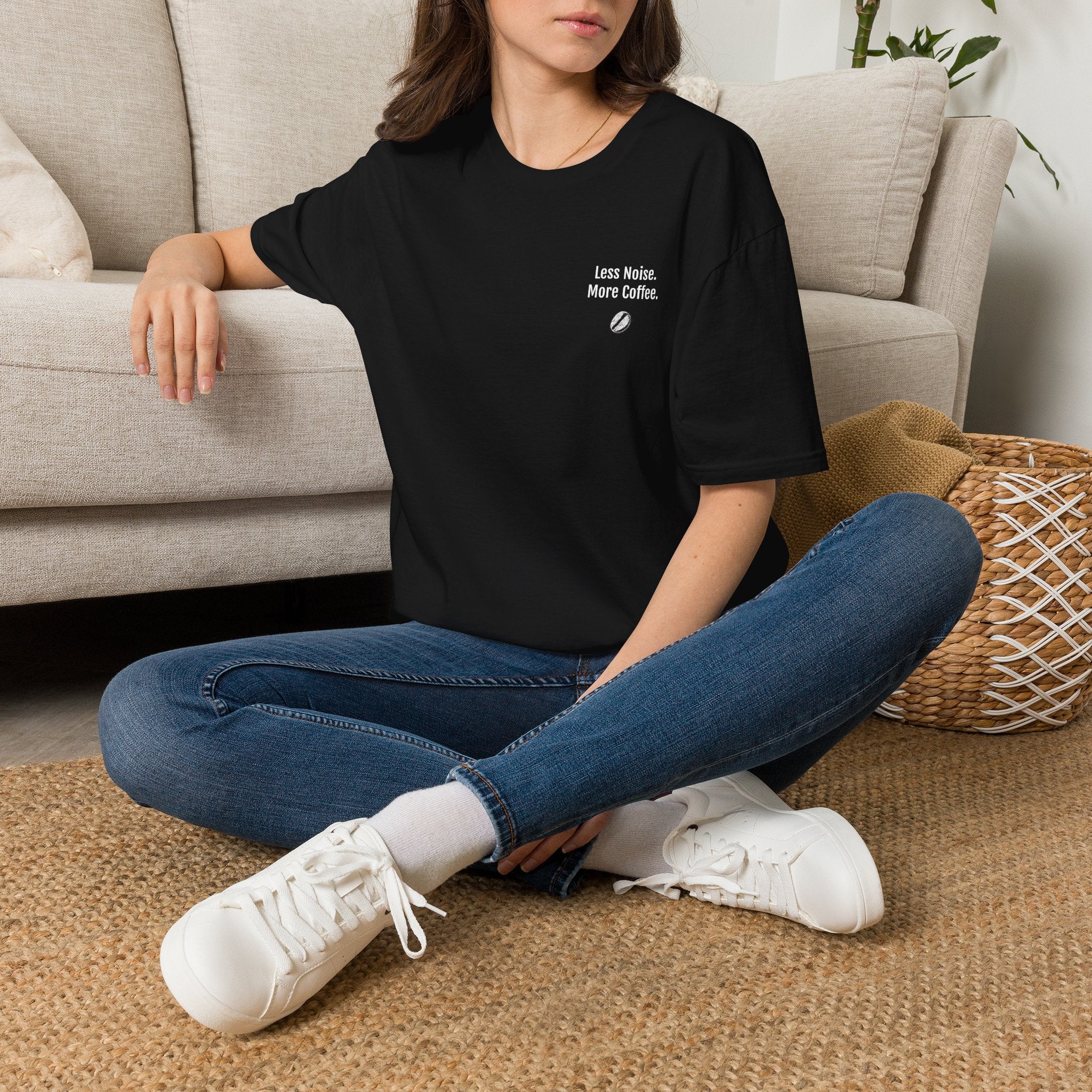 Unisex T-Shirt - Less Noise. More Coffee.