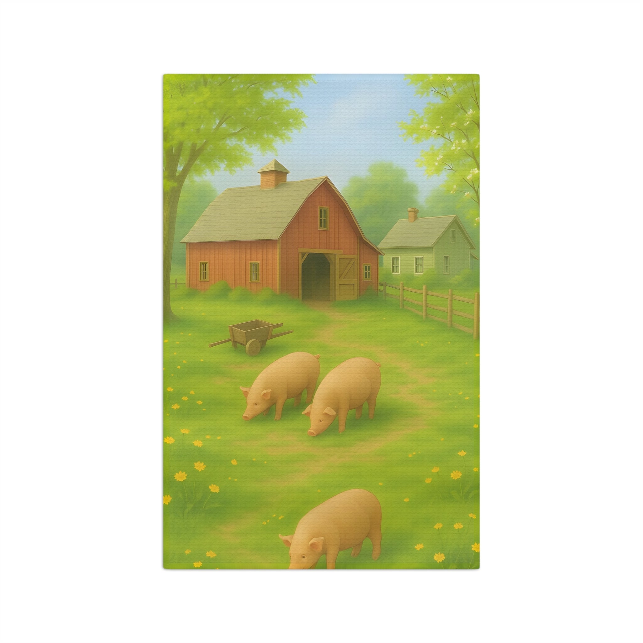 Tea Towel Microfiber - Rustic Farm Design