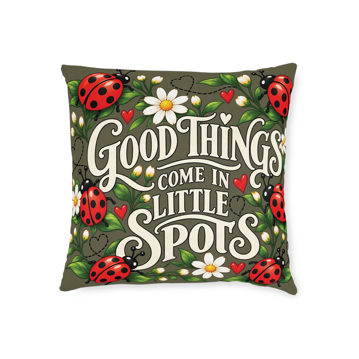 Square Cushion - Good Things Come in Little Spots